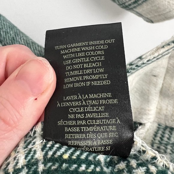 New Anthropologie BlankNYC Long Shacket Belted Plaid Coat Shirt Jacket Oversized - Picture 6 of 10